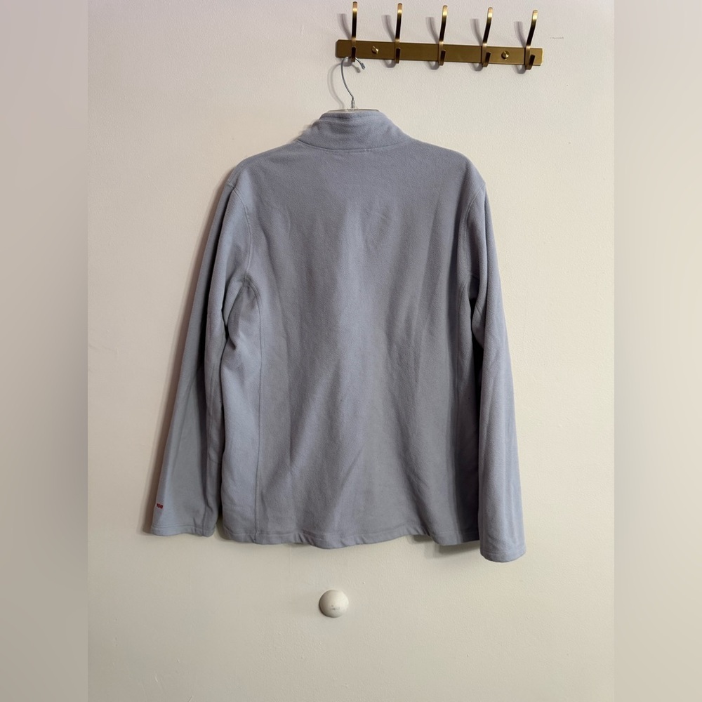 The North Face Gray Red Quarter Zip Fleece Lined Pullover Men's size Large L - Picture 4 of 4